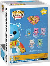 Load image into Gallery viewer, POP! Care Bears 40th Anniversary – Champ Bear Vinyl Figure (3.75-Inch, Multicolored) – Bundled with Compatible Box Protector Case