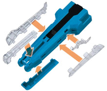 Load image into Gallery viewer, Takara Tomy Beyblade X BX-40 Left Spin Ripcord Launcher & BX-42 Rubber Custom Grip (Blue Version)