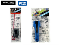 Load image into Gallery viewer, Takara Tomy Beyblade X BX-40 Left Spin Ripcord Launcher & BX-42 Rubber Custom Grip (Blue Version)