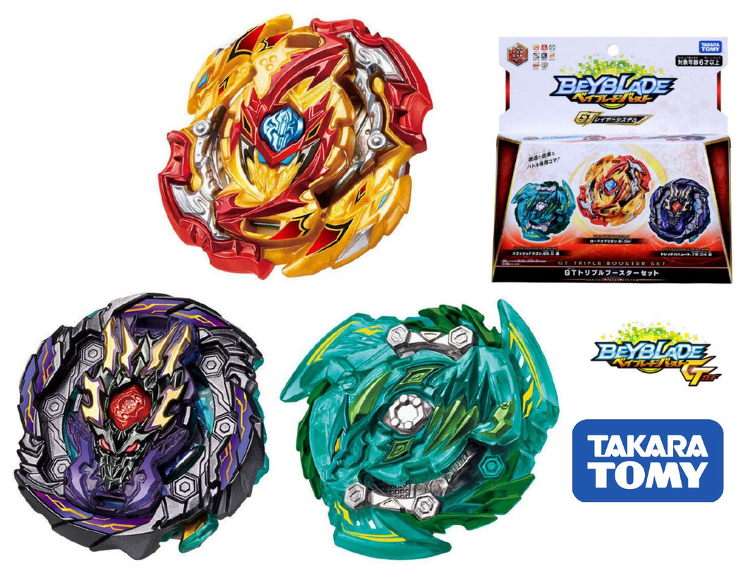 Takara Tomy Beyblade Burst B-149 GT Triple Booster Set (Dread Bahamut, Lord Spriggan, Slash Dragon)