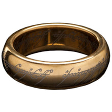 Load image into Gallery viewer, Weta Workshop Lord of the Rings The One Ring Gold Plated Tungsten Ring - Size 9
