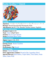 Load image into Gallery viewer, Takara Tomy Beyblade Burst B-120 Buster Xcalibur 1&#39; Sword Starter Set
